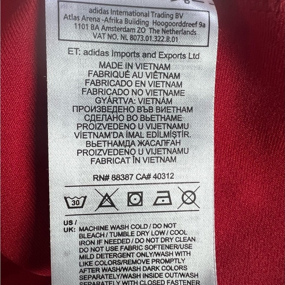 Adidas men’s size medium Red 1/4 zip Sweatshirt athletic pullover - Picture 7 of 14